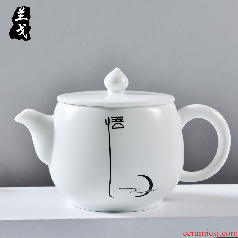 Having ceramic kung fu tea set up little teapot tea tea, xi shi household manual single pot pot