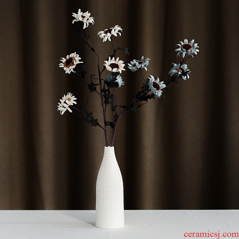 Nan sheng I and contracted white home furnishing articles ceramic vase simulation flowers, dried flowers, floral flower arranging flowers