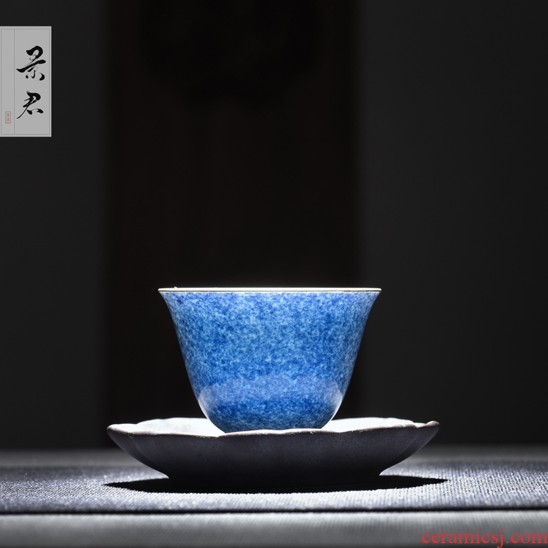 Sprinkle JingJun jingdezhen ceramic blue paint sample tea cup kung fu tureen tea set cover cup master cup three cups