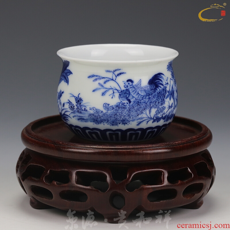 Jing DE and auspicious jingdezhen manual hand - made ceramic cup sample tea cup cup tea master private special tea cups