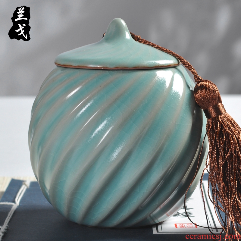 Having your up caddy fixings ceramic parts open your porcelain piece of pu 'er tea, green tea dry sealed ceramic pot