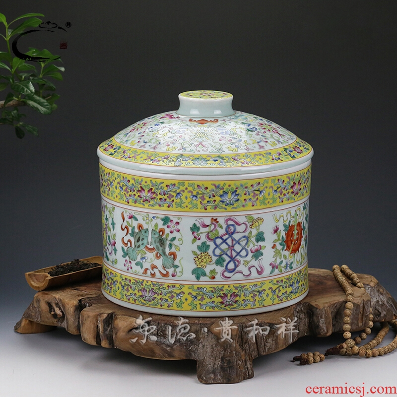 DE POTS and auspicious Beijing jingdezhen ceramics by hand and POTS are scattered receives cake caddy fixings receives three as cans