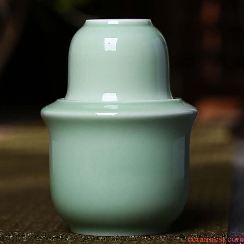 2 the Jade butterfly jingdezhen domestic ceramic temperature wine pot the loaded with 2 two white wine wine wine suits for scalding hot warm wine