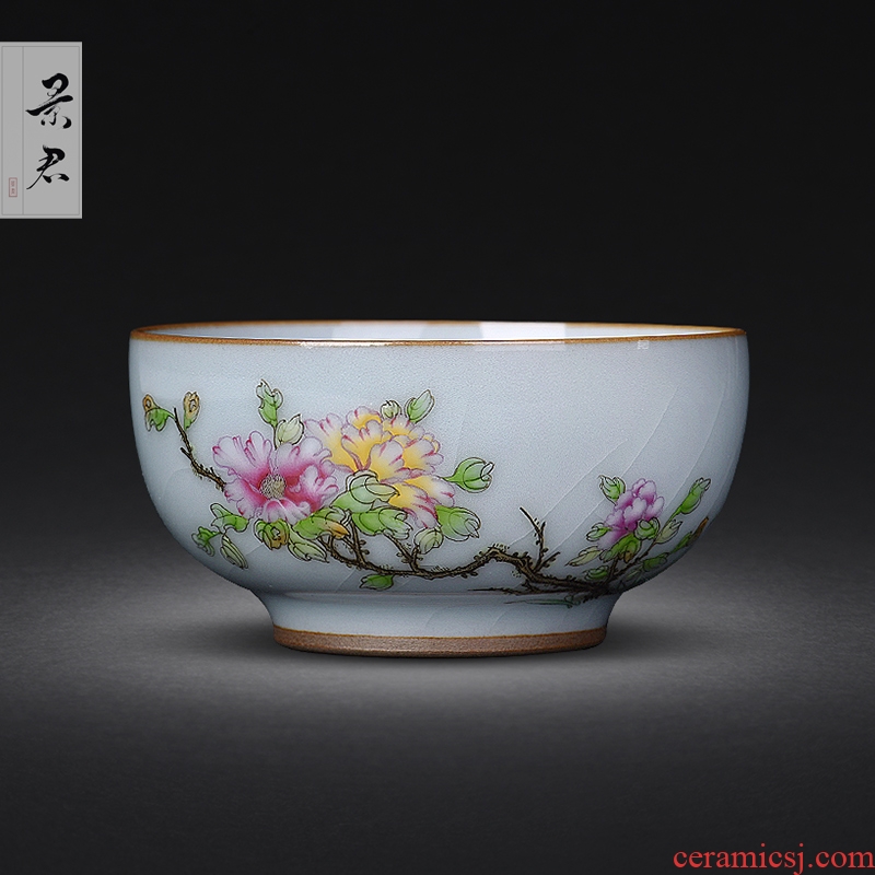 Kung fu tea cup your up jingdezhen ceramics slicing sample tea cup pure manual hand - made single cup large master CPU