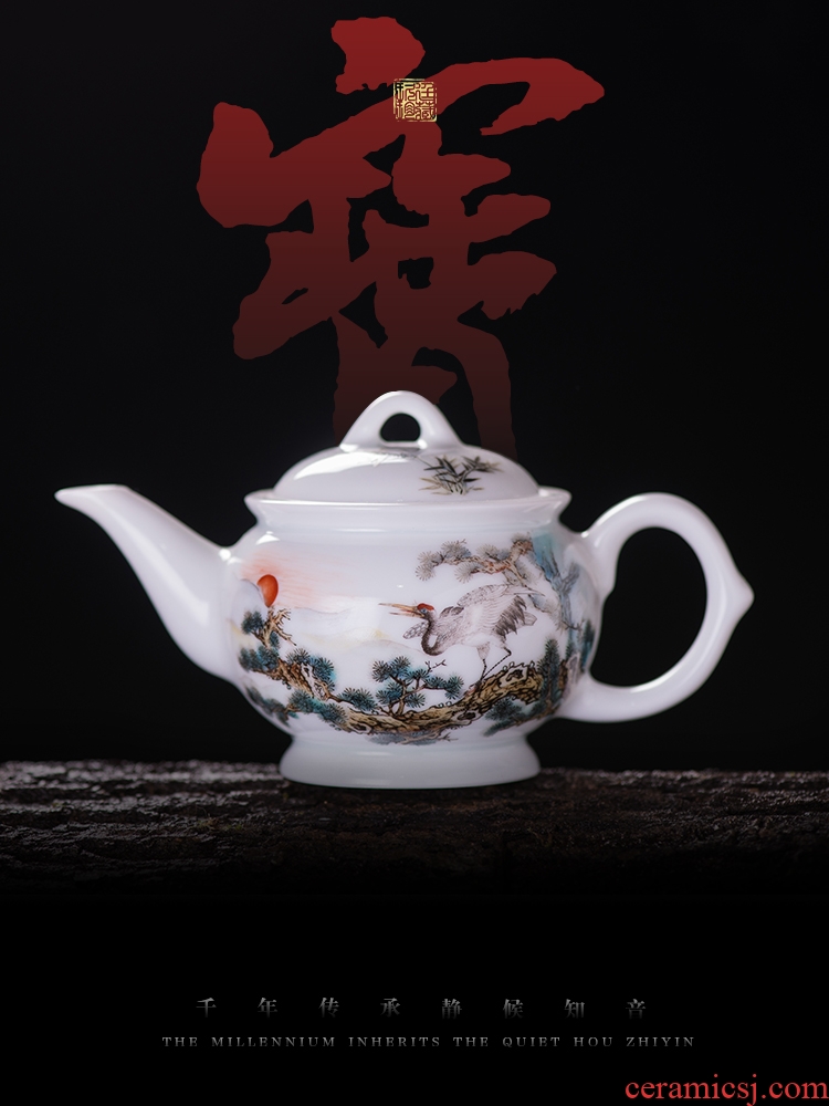 Jingdezhen hand - made benevolent asahi Jingdezhen ceramic tea set manual ceramic teapot kung fu tea pot teapot