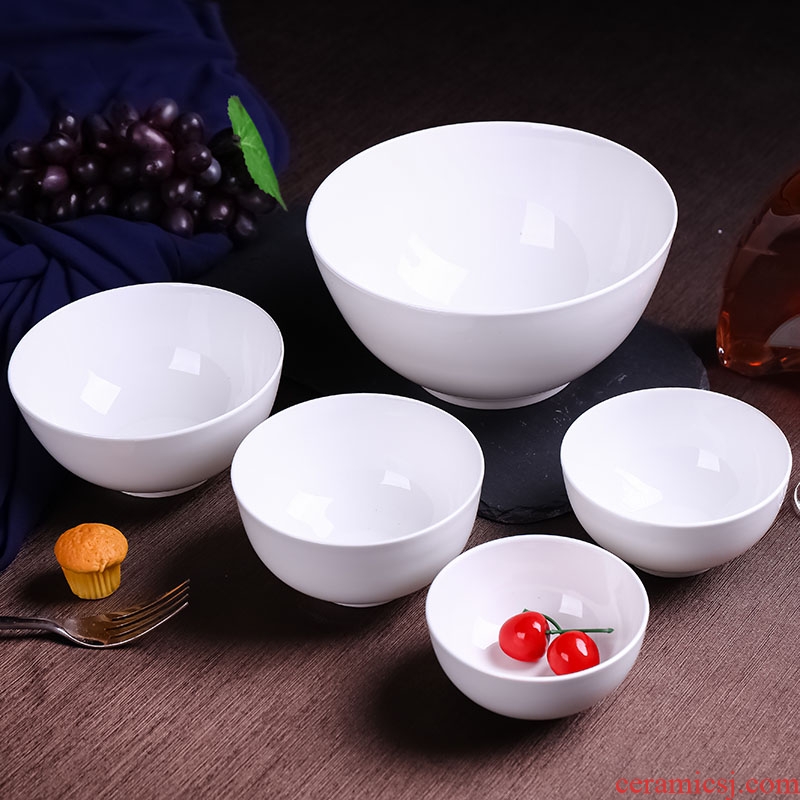 Jingdezhen porcelain bowl ipads soup bowl rainbow such as bowl bowl of pure white contracted household ceramics tableware suit
