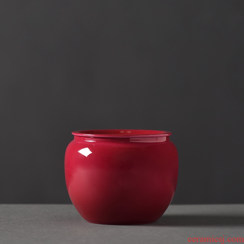 Rouge beauty JingJun jingdezhen ceramics glaze all hand in hot cylinder tea table accessories