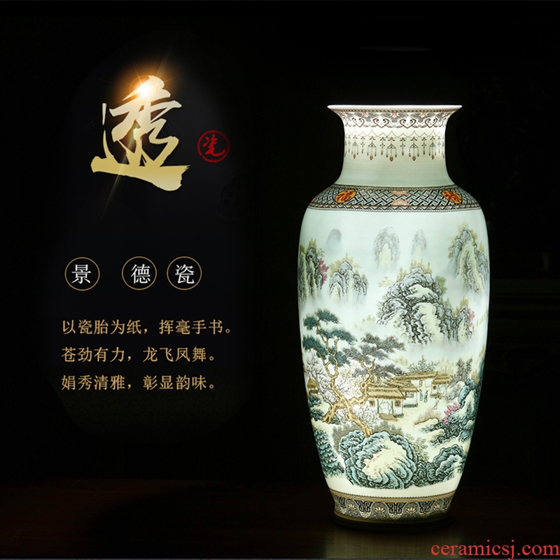 Jingdezhen ceramics vase three - piece furnishing articles home TV ark, rich ancient frame porch decoration wine accessories