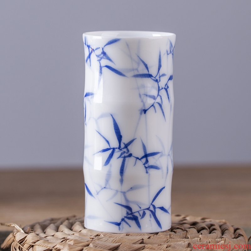 About Nine katyn fragrance - smelling cup set tea pottery and porcelain of jingdezhen blue and white porcelain by hand master cup personal cup sample tea cup single CPU