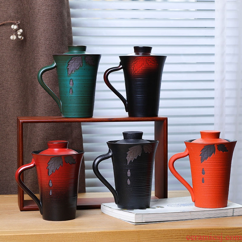 Jingdezhen ceramic filter cups tea cups with cover move office glass keller cup tea set