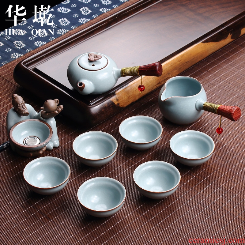 China Qian tea sets your up kung fu tea set a cicada open your porcelain ceramic red teapot teacup of a complete set of gift