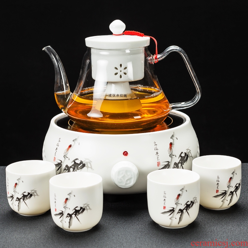 NiuRen household glass teapot black tea the boiled tea, the electric TaoLu boiled tea kettle boil water filtration teapot suits for