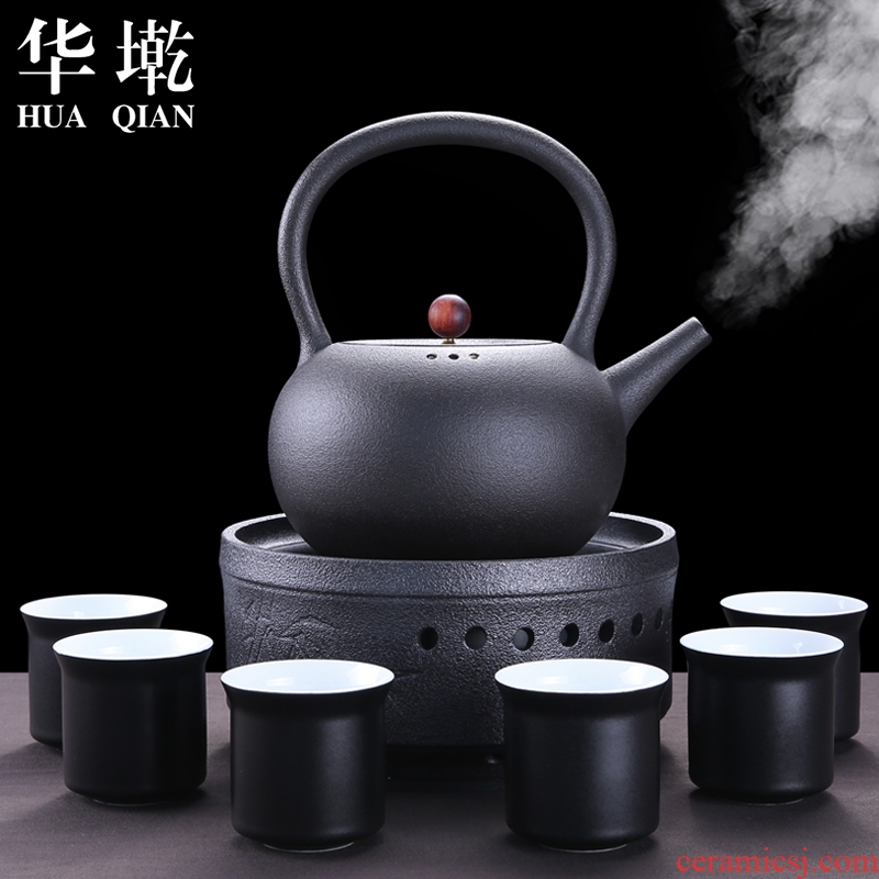 China Qian black pottery TuHu kettle boiling kettle ceramic electric TaoLu teapot tea teapot tea taking