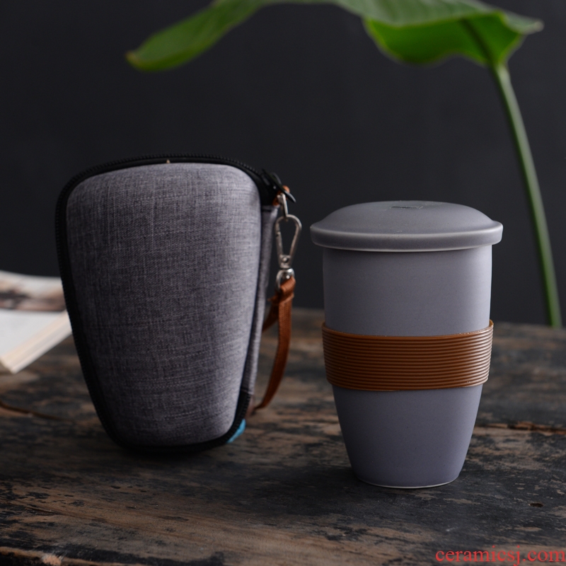 Ceramic filter cups with cover portable tea cup with a cup of tea separation office ultimately responds a cup of creative cup