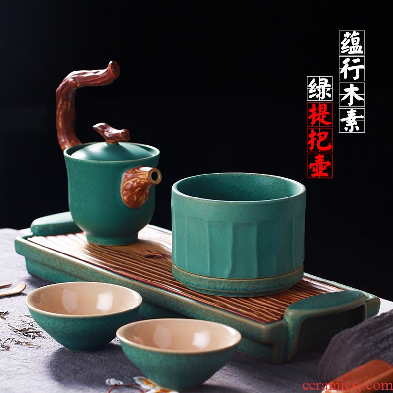 Tea set home a whole set of Chinese contracted jingdezhen ceramic kung fu Tea cup teapot Tea tray caddy fixings gifts
