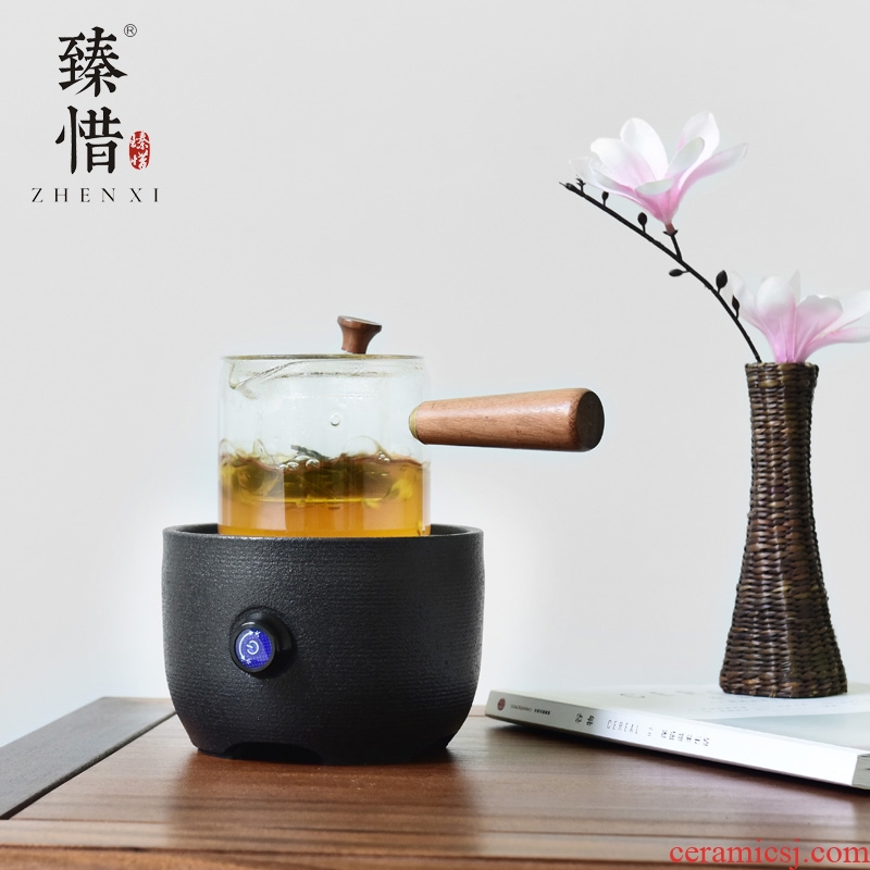 Become precious little lateral boil heat resistant glass teapot tea TaoLu kung fu tea set home steamed tea machine