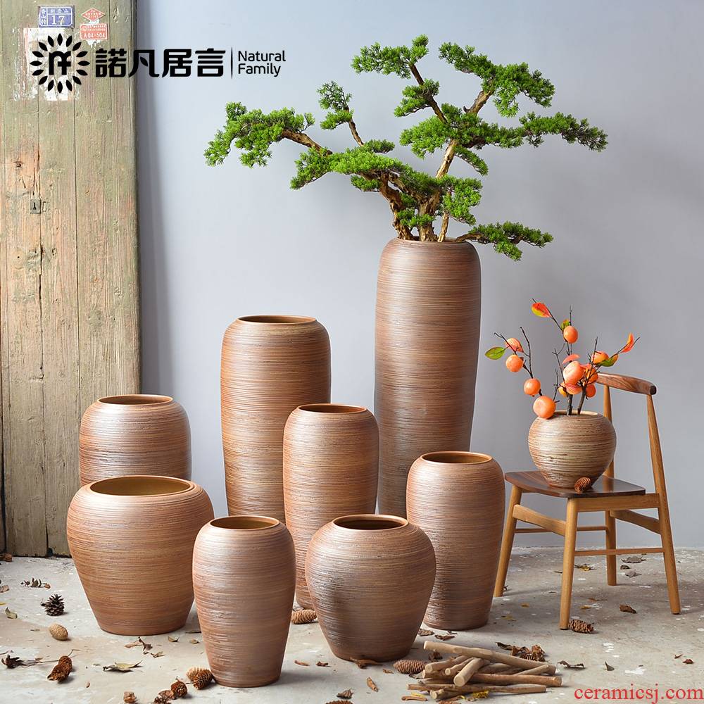 Jingdezhen ceramic vase of large hotel villa covers furnishing articles sitting room porch flower arranging the simulation tree decoration