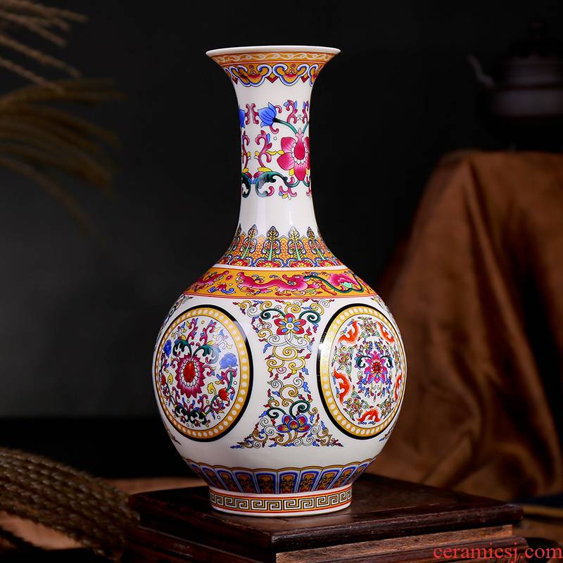 Jingdezhen ceramics modern household adornment fashion vase mesa sitting room place propitious grain design