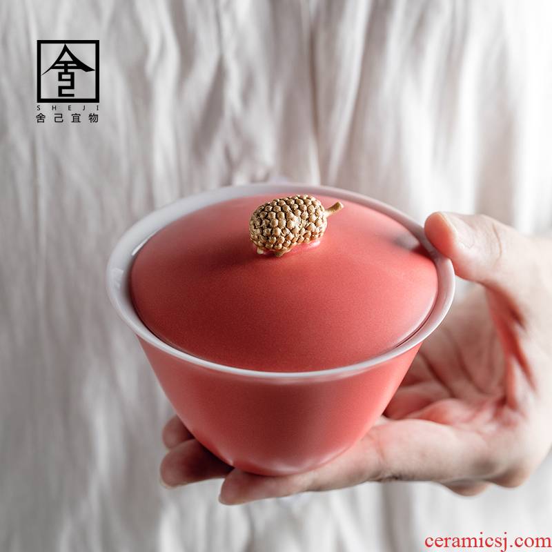 The Self - "appropriate content peach manual jingdezhen tureen single bowl tea cups GaiWanCha kung fu tea set ideas