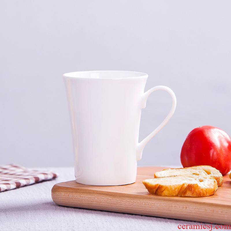 Jingdezhen porcelain ipads milk cup pure white ceramic mugs creative picking cup tea cup cup coffee for breakfast