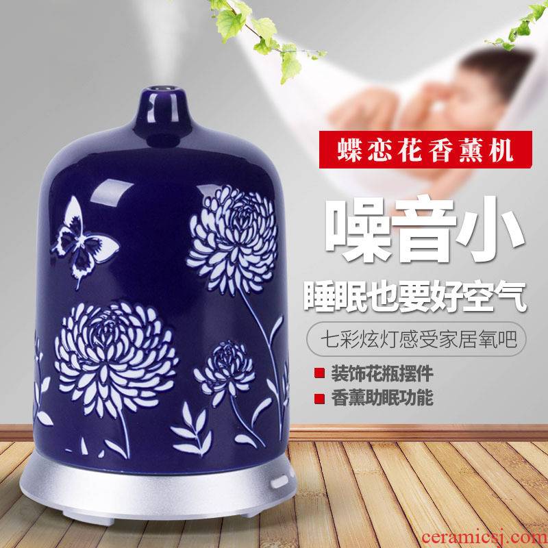 The new porcelain ceramic good remit humidifier home quiet bedroom office air conditioning air purifying small fragrant machine