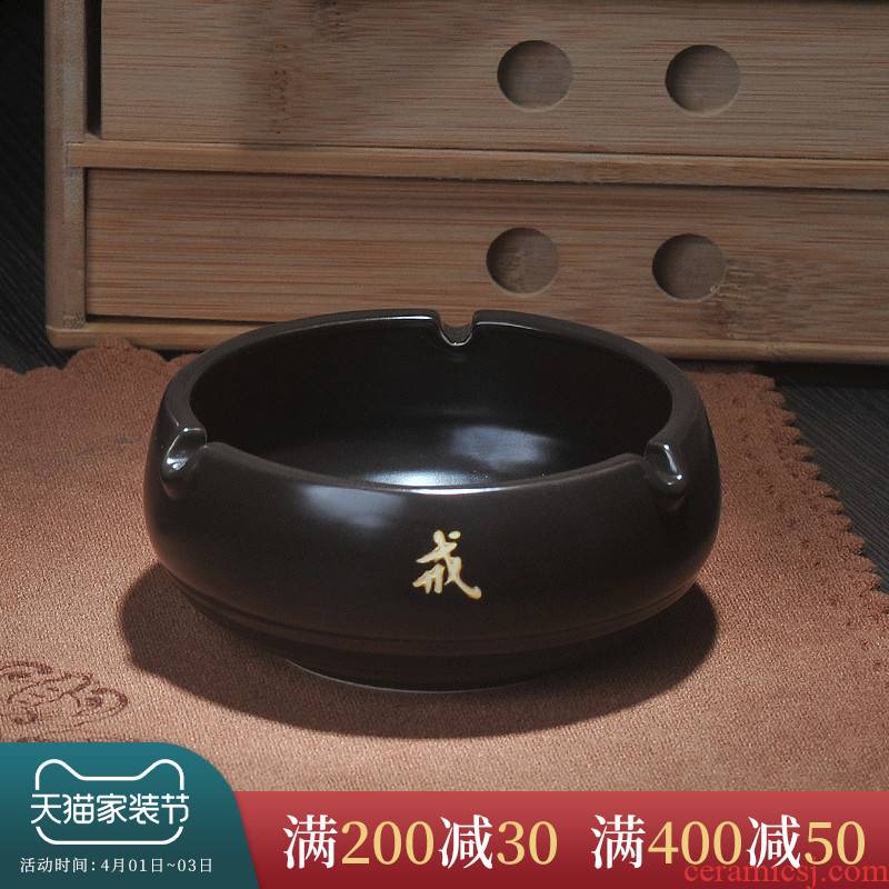 Ceramic ashtray story creative move fashionable sitting room large wind restoring ancient ways of Chinese style furnishing articles smoke suppressor ceramics