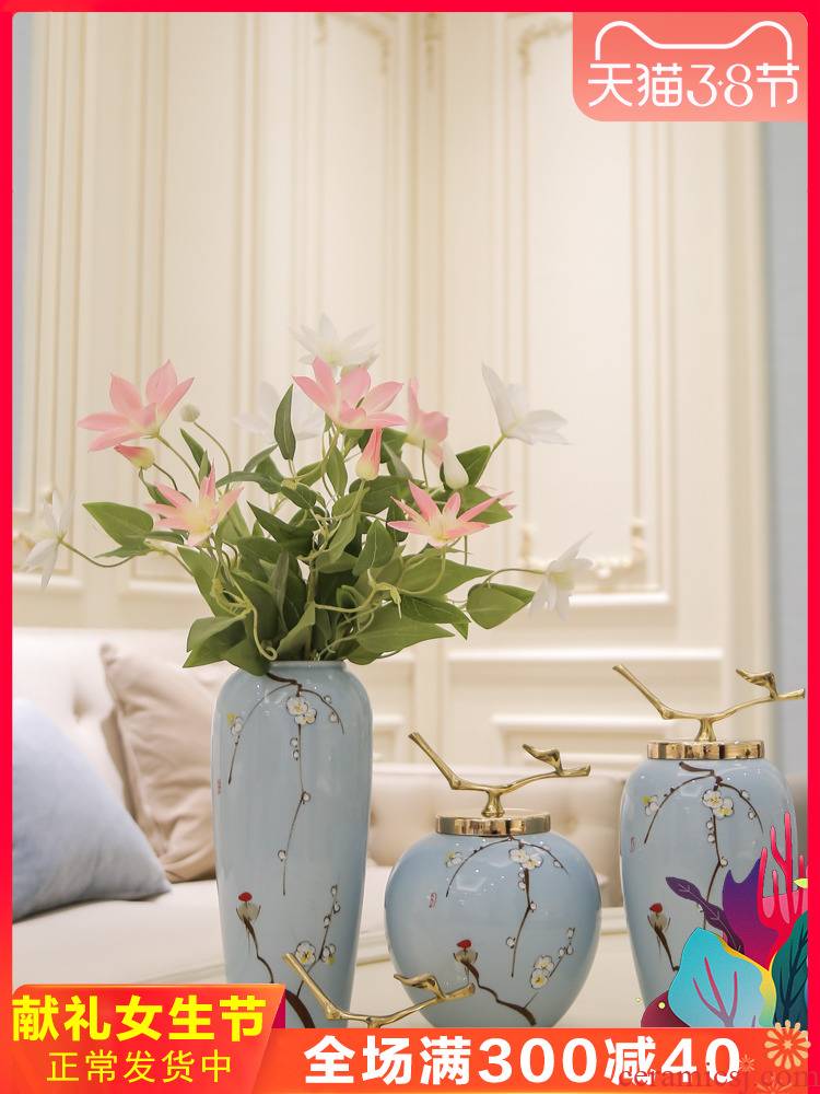Jingdezhen mesa of I and contracted ceramic vases, flower arranging flower implement wine furnishing articles, the sitting room porch home decoration