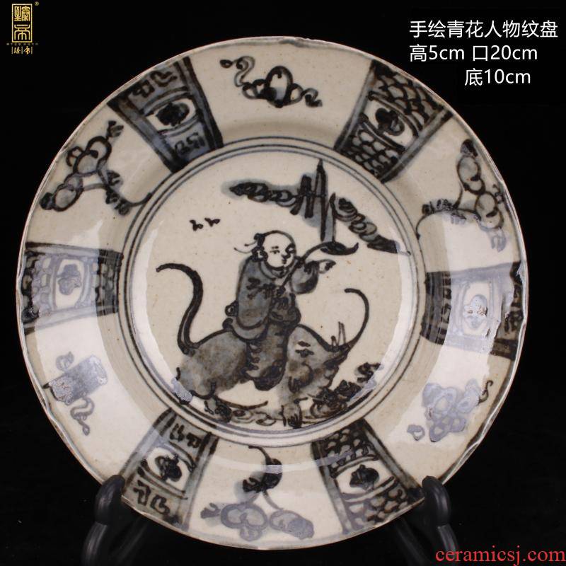 Restoring ancient ways of jingdezhen blue and white porcelain imitation Ming wanfu togeher with hand - made decorative ancient old items furnishing articles