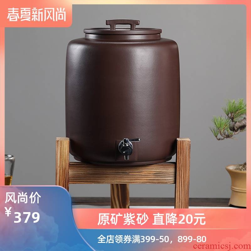 Purple sand tea tank household water storage tank with leading large tank ceramic filter pumping water bucket