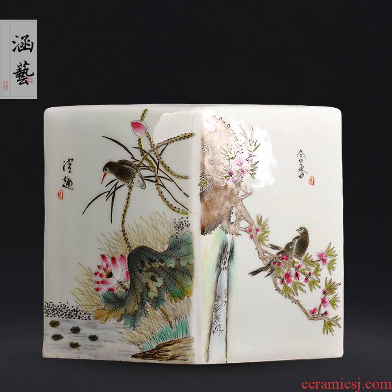 Jingdezhen ceramics hand - made clear interest contained sweet vase Chinese arts and crafts rich ancient frame home furnishing articles collection