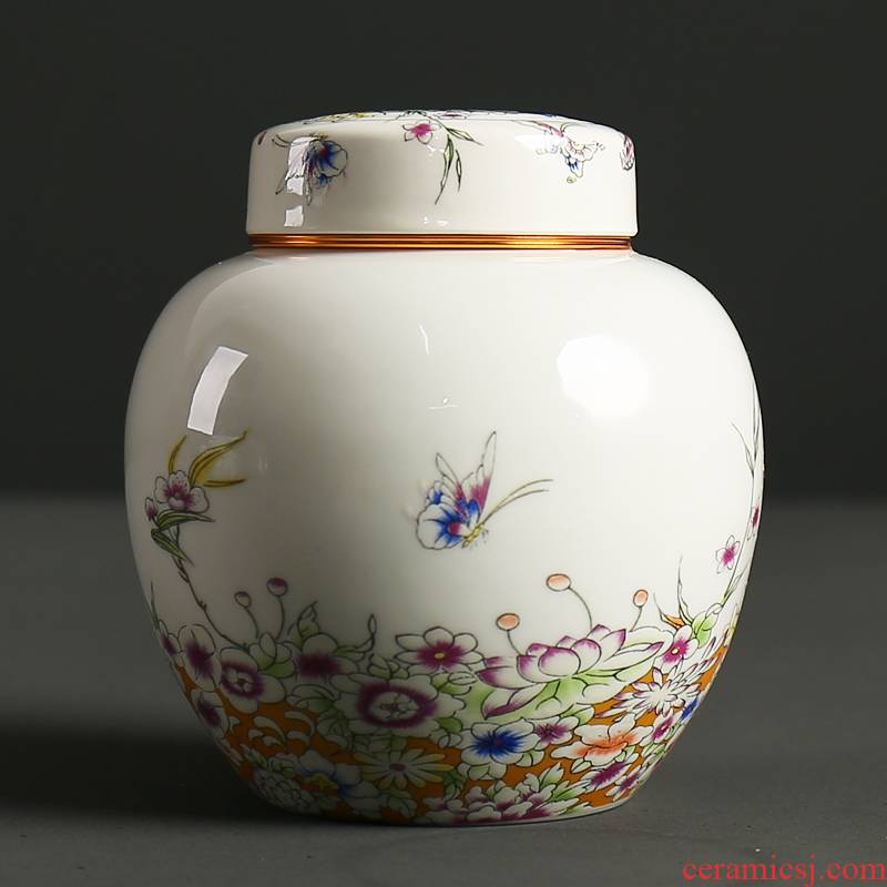 Tea pot ceramic seal tank storage POTS small Tea box alloy large household Tea bucket of Tea urn