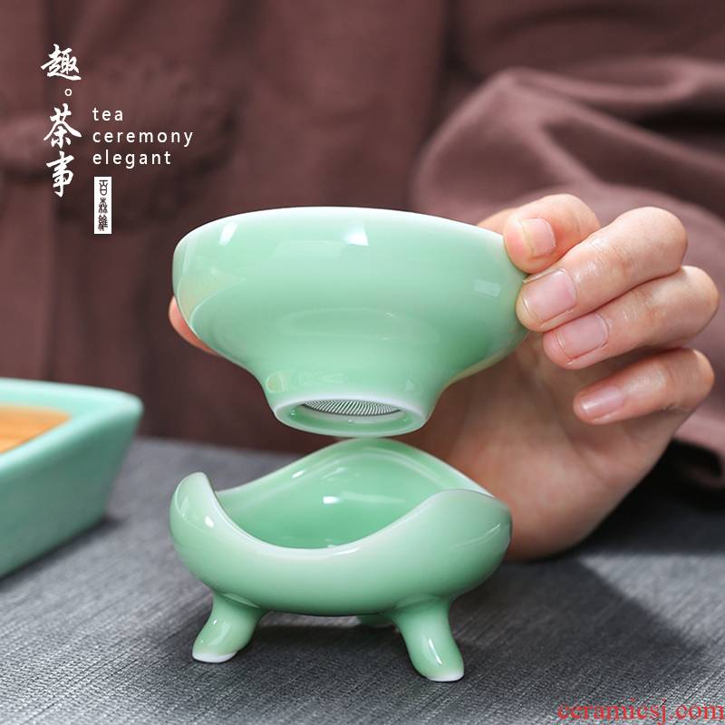 Babson d longquan celadon) ceramic filter kung fu tea tea tea accessories filter is good