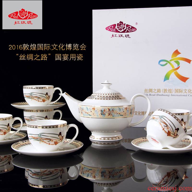 Tang Shanhong rose lead - free ipads China coffee of a complete set of Chinese tea housewarming gifts the teacher gifts