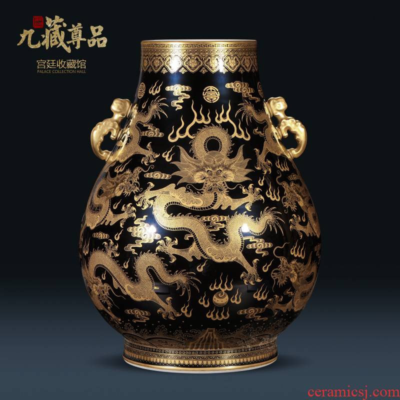 About Nine sect Buddha tasted the qing qianlong jack sharply glaze the statute of jingdezhen porcelain vase, Kowloon Chinese style porch place