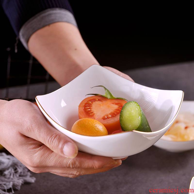 Home up phnom penh manual gold 】 【 creative Japanese dessert salad bowl bowl suit ceramic porringer dip bowl