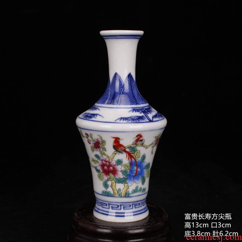 Jingdezhen porcelain dou see colour mini gall bladder name plum bottle floret bottle bo antique household archaize ceramic furnishing articles frame window