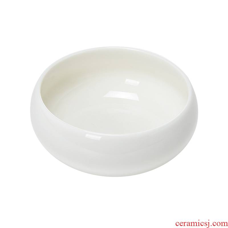 Jun ware dehua white porcelain tea to wash large ceramic water jar home tea accessories gulp wash to wash cup of vessels