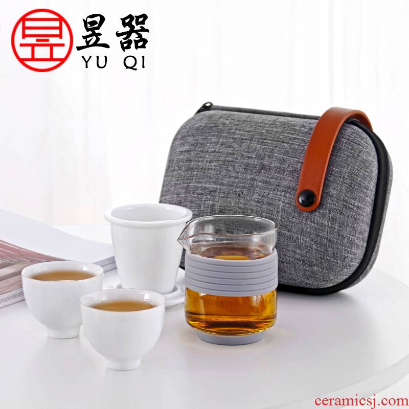 Yu machine ceramic tank filter crack cup two accompanying travel tea set a pot of two work kung fu tea set