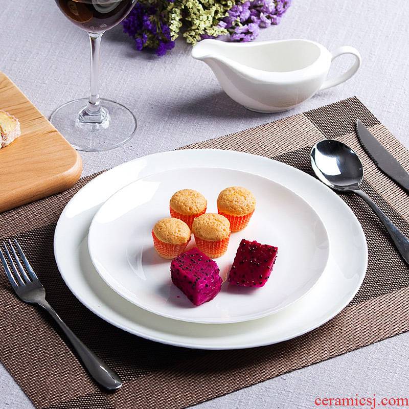 Western food plate jingdezhen porcelain tableware suit west ipads plate flat ceramic plate dish plate household big small dish steak plate