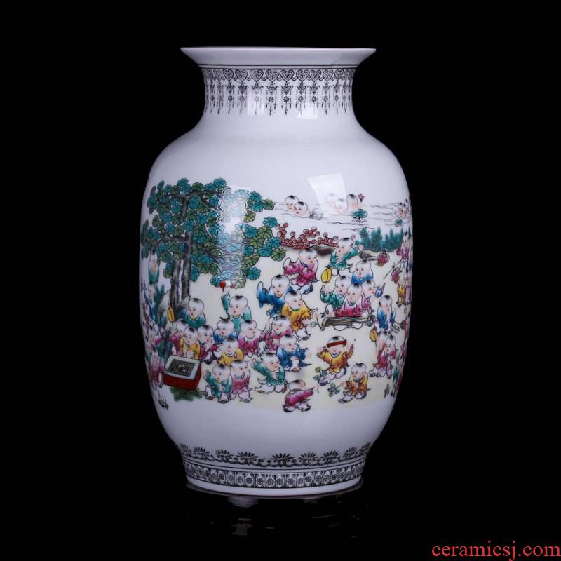 Jingdezhen ceramic vases, antique porcelain Chinese style home furnishing articles handicraft figure flower implement the ancient philosophers sitting room adornment