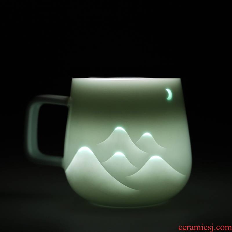 Landscape dream Ma Linglong couples to cup gift cup keller jingdezhen ceramic cup huai male children