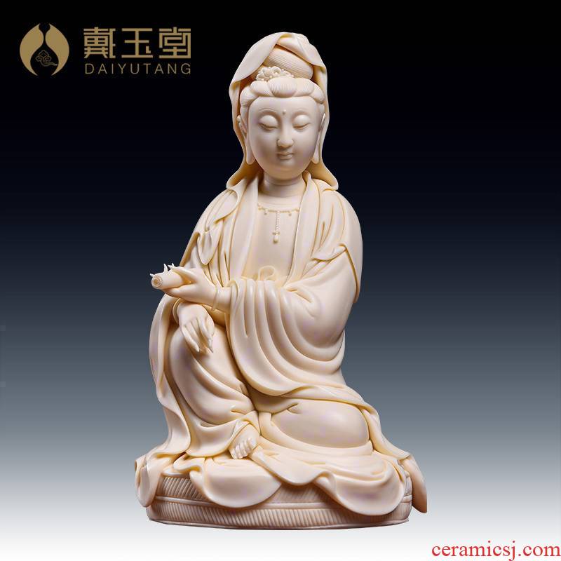 Yutang dai ceramic arts and crafts master Lin Jiansheng craftsmen of Buddha is placed at the provincial level through the guanyin/D03-161