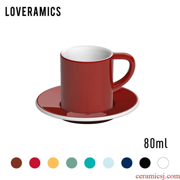 Loveramics love Mrs Straight shape 80 ml contracted classic espresso cups and saucers Italian ceramic cup