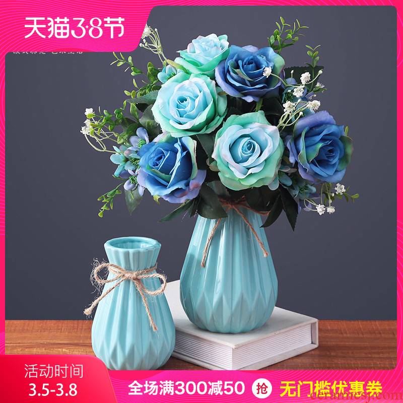 Contracted and I small pure and fresh and vase continental creative living room table dry flower arranging flowers adornment ceramics desktop furnishing articles