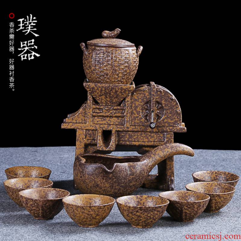 Injection machine coarse pottery kung fu tea set home office automatic restoring ancient ways of creative lazy people make tea, the teapot