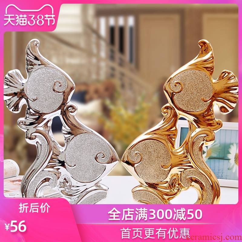 Household act the role ofing is tasted ceramic crafts creative furnishing articles furnishing articles sitting room home decoration electroplating frosted angelfish