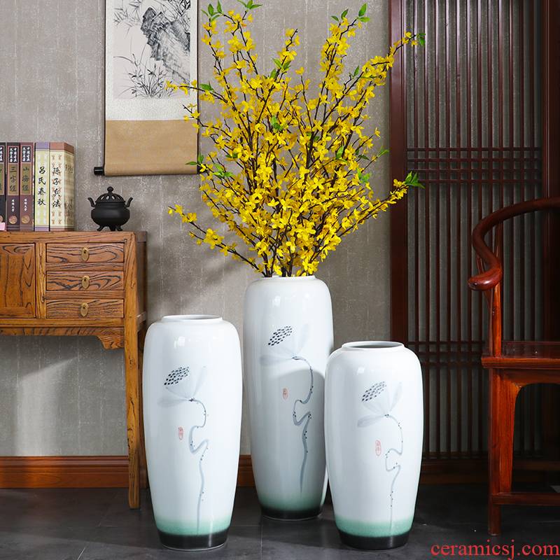 New Chinese style of jingdezhen ceramics of large vase household TV ark, porch flower arrangement sitting room adornment is placed