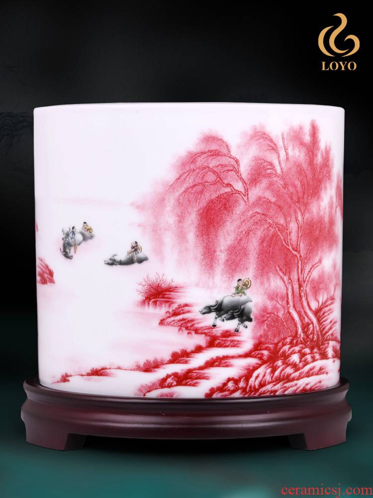 Jingdezhen ceramics designer jiangnan good pen container creative home office decorations the furnishing articles