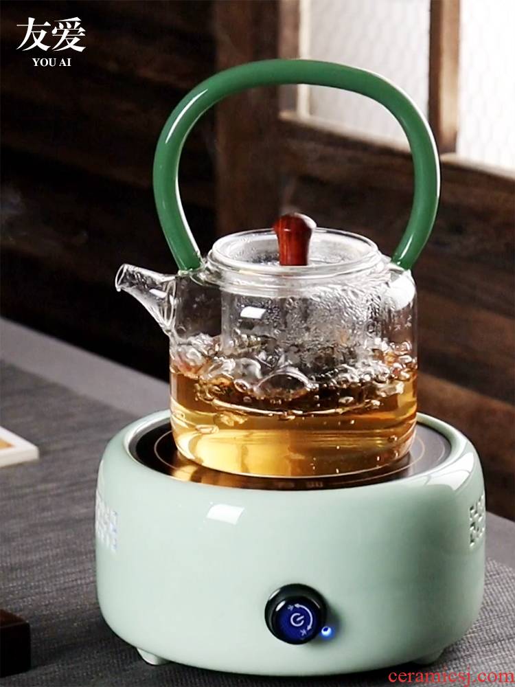 Love boiling kettle black tea kettle ceramic electric TaoLu tea color girder glass pot home health pot