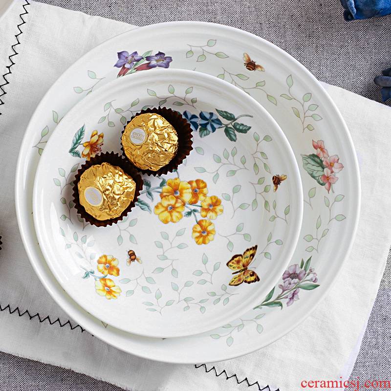North house ceramics ceramic tableware bowl of rice bowl bowl dish plate plate flat glair microwave oven is available